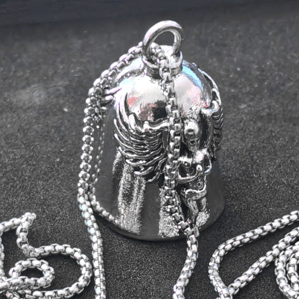 Wholesale Titanium Steel Punk Locomotive Lucky Angel Wings Necklaces