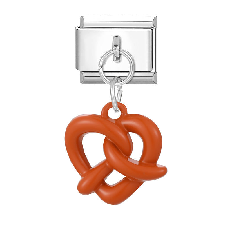 Wholesale Italian Charm Bracelet 9mm DIY Splicing Bread Series Stainless Steel Composable Bracelet