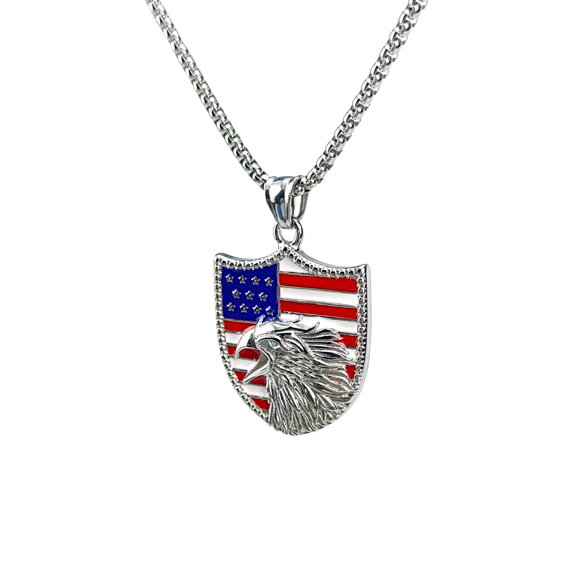 Wholesale Hip Hop Eagle Stainless Steel Necklace ACC-NE-Ruig008