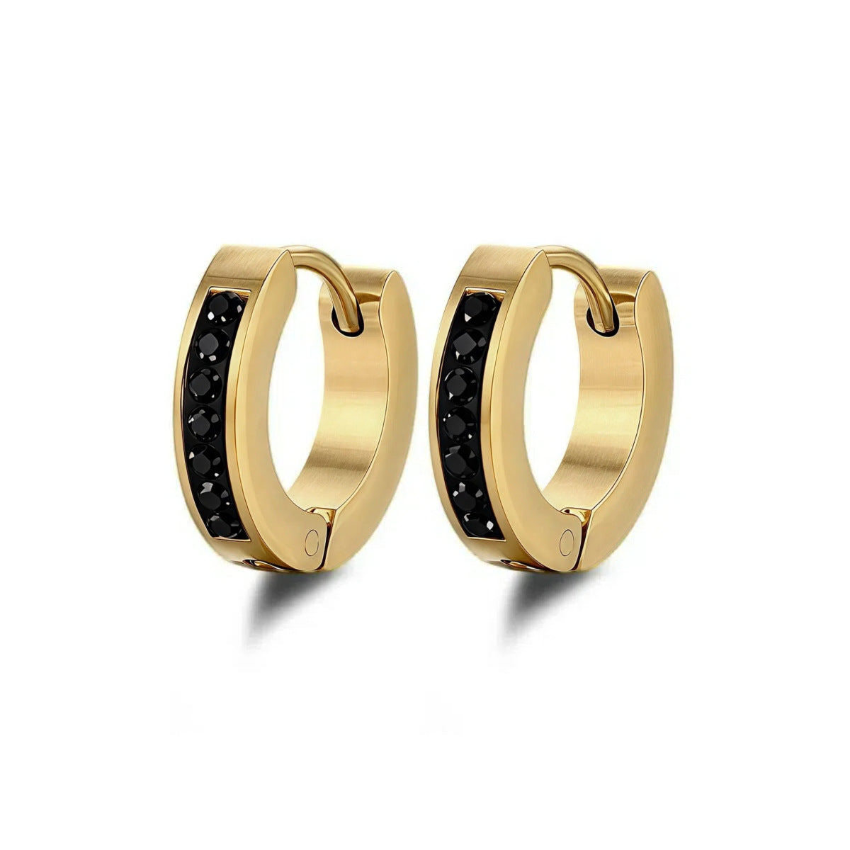 Wholesale 2PCS Titanium steel hoop earrings