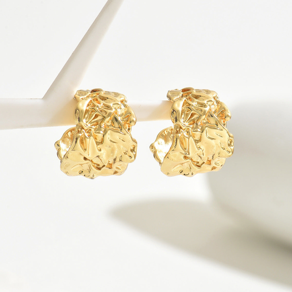 Wholesale  Pleated Niche Design Academy Style Earrings