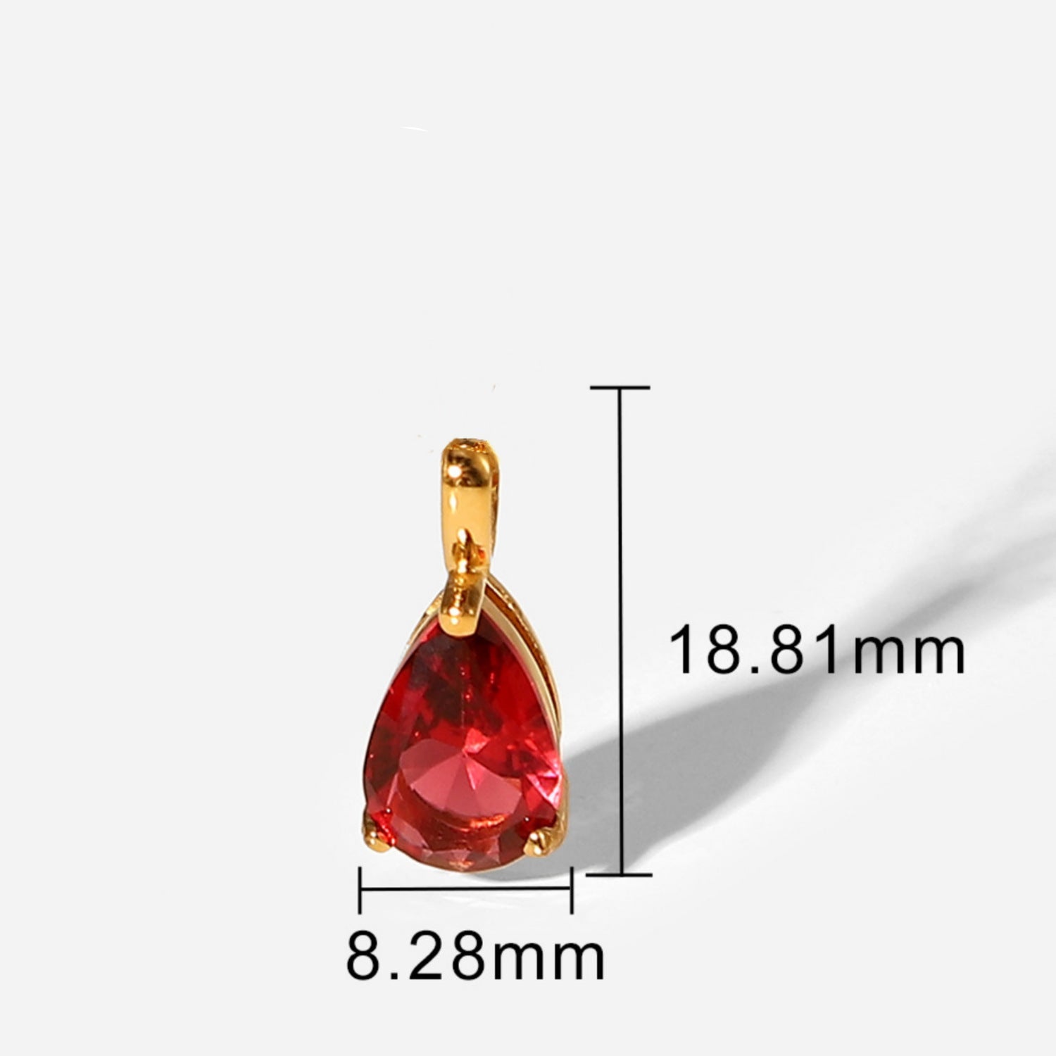 Wholesale titanium steel DIY accessories 12 birthstone necklace 12 birthstone water drop pendant