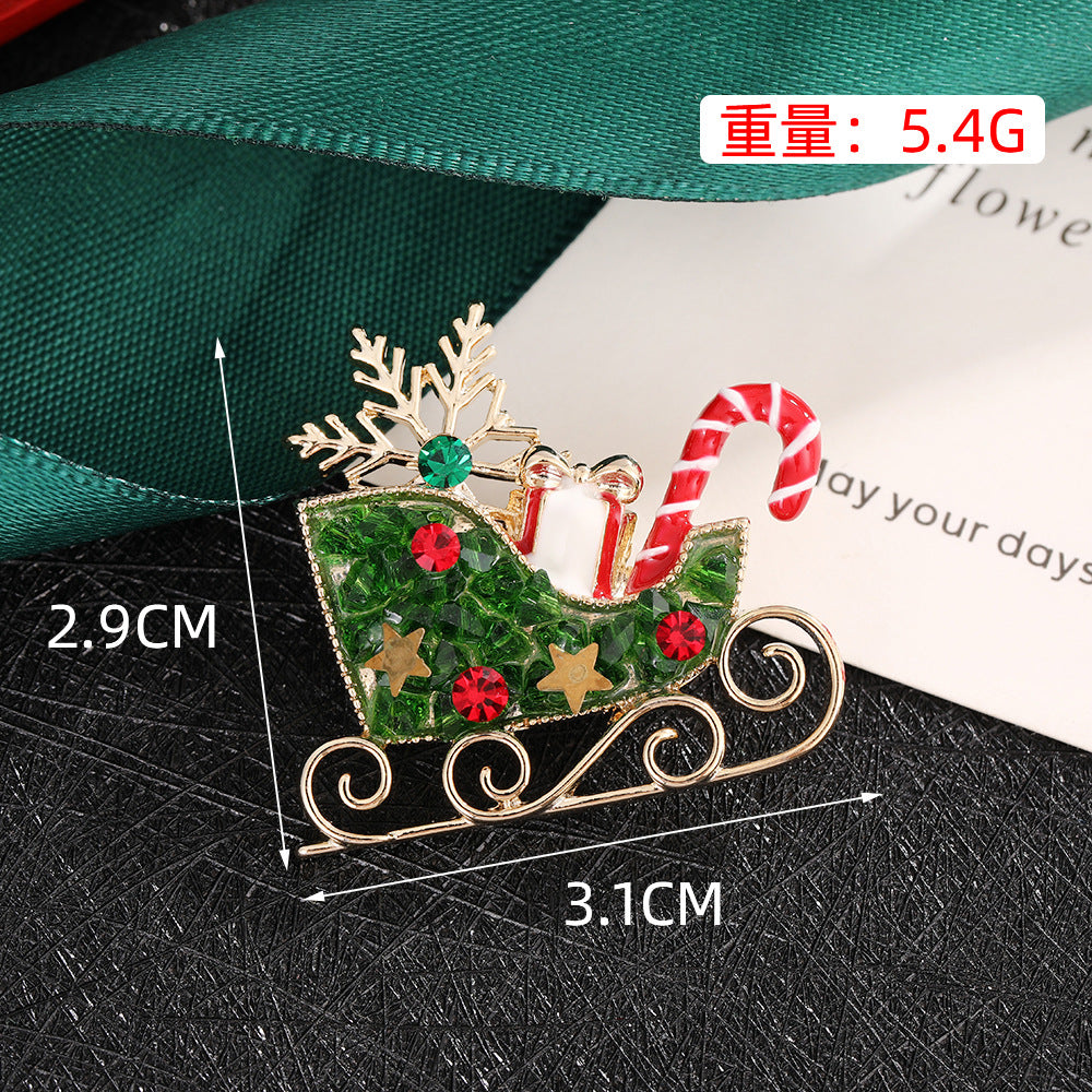 Wholesale Christmas cartoon snowflake alloy brooch