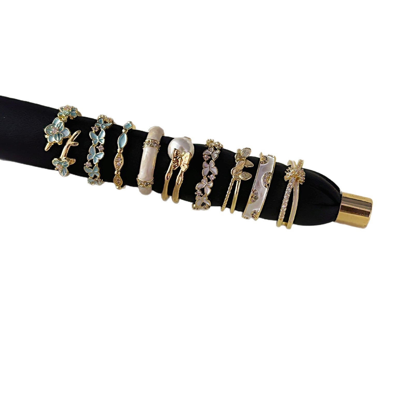 Wholesale  Iris Butterfly Flower Luxury Open Ring