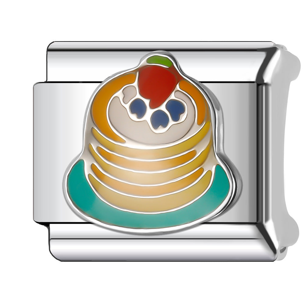 Wholesale Italian Charm Bracelet 9mm DIY Splicing Food & Beverage Series Stainless Steel Composable Bracelet