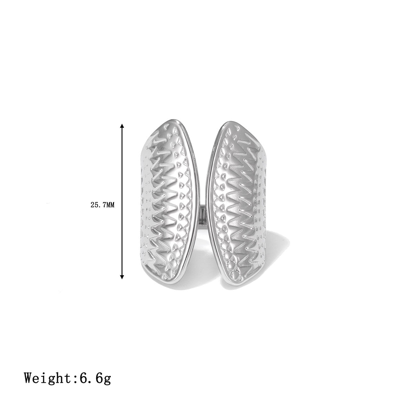 Wholesale Geometric Titanium Steel Statement Ring