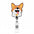Wholesale Cute Cartoon Pet Dog Acrylic Retractable Rotating Badge Keychain