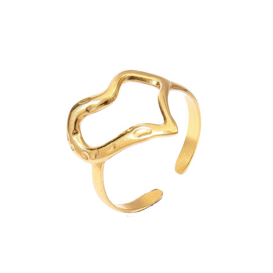 Wholesale Star Sun Moon Stainless Steel Rings 18k Gold Plated Rings ACC-RS-MuC014