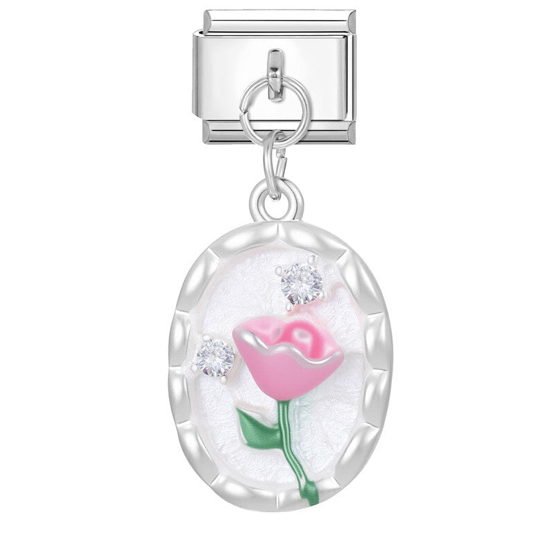 Wholesale Italian Charm Bracelet 9mm DIY Splicing Creative Pendant Stainless Steel Composable Bracelet