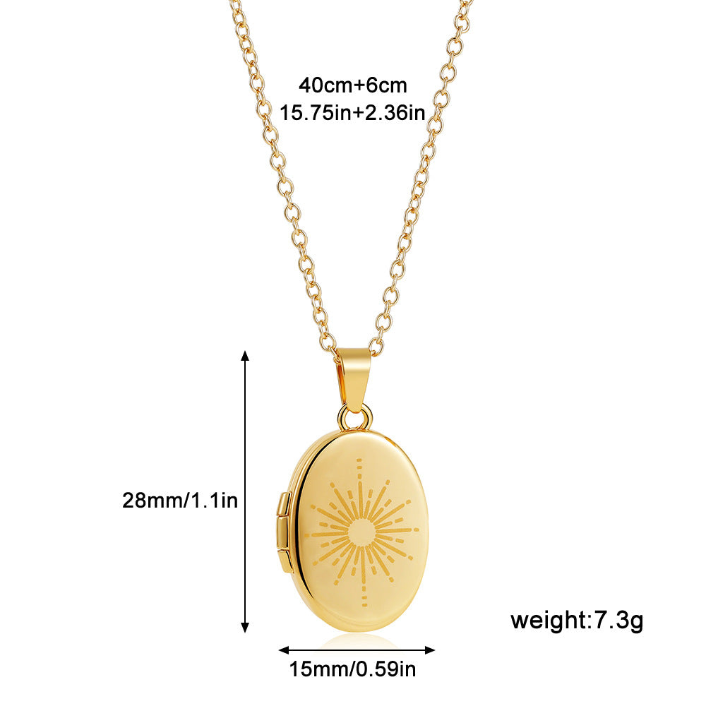 Wholesale  Stainless Steel 18K Gold Photo Necklace