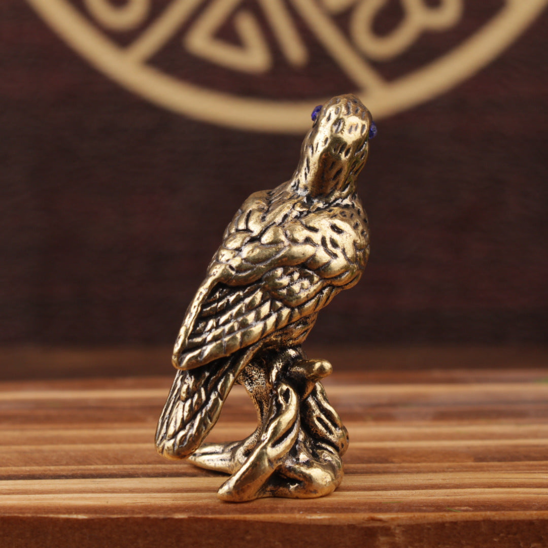 Wholesale Brass Parrot Ornament Chinese Style Retro Home Office Desktop Decor