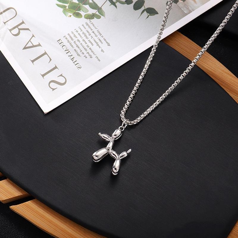 Wholesale balloon three-dimensional dog animal pendant necklace