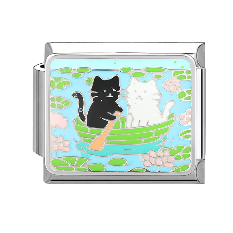 Wholesale 9mm Italian Charm Starter Bracelets DIY Cute Pet Stainless Steel Composable Bracelet