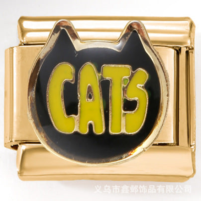 Wholesale Italian Charm Bracelet 9mm DIY Splicing Creative Pattern Stainless Steel Composable Bracelet