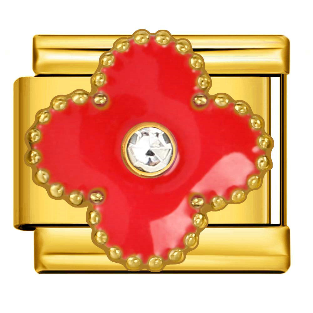 Wholesale 9mm Italian Charm Starter Bracelets DIY Four Leaf Clover Stainless Steel Composable Bracelet