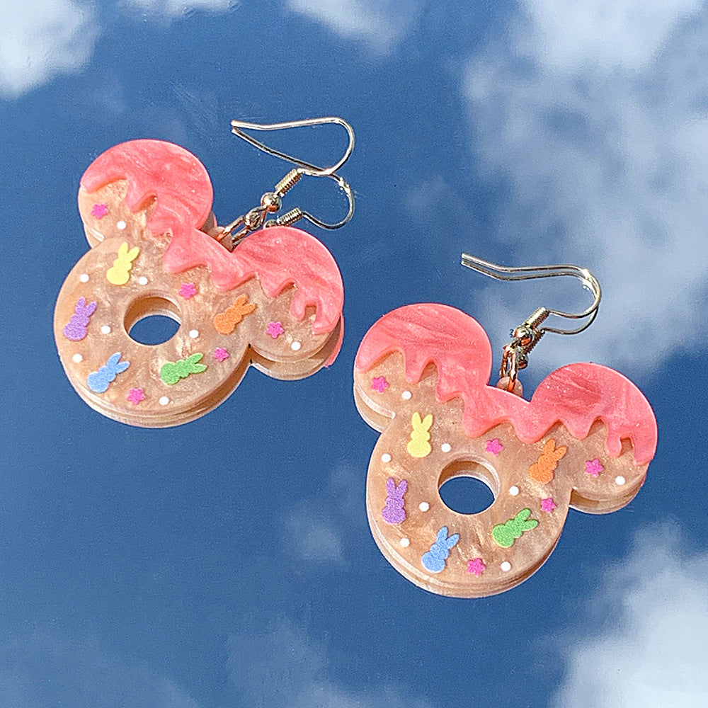 Wholesale Mouse Acrylic Pendant Earrings