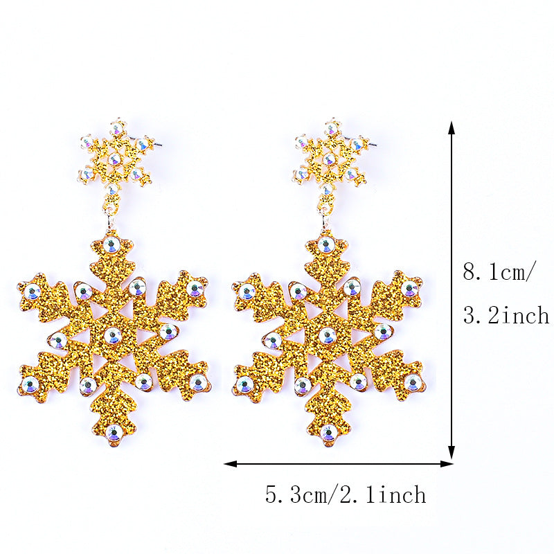 Wholesale Christmas Green Furry Monster  Heart-Shaped Earrings