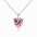 Wholesale S925 Sterling Silver Love Heart-shaped Pendant Heart-shaped Zircon Color Treasure Necklace