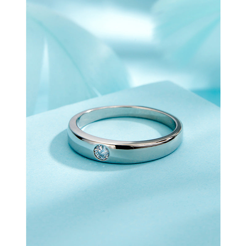 Wholesale  moissanite ring men's personalized S925 sterling silver couple wedding ring