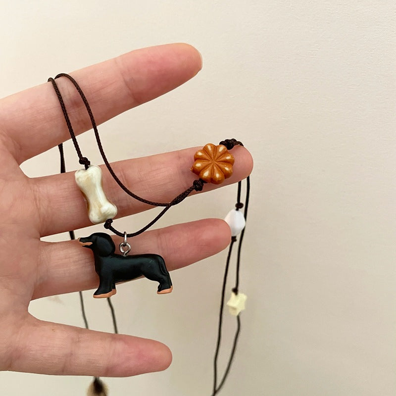 Wholesale Cute puppy light luxury sweater chain