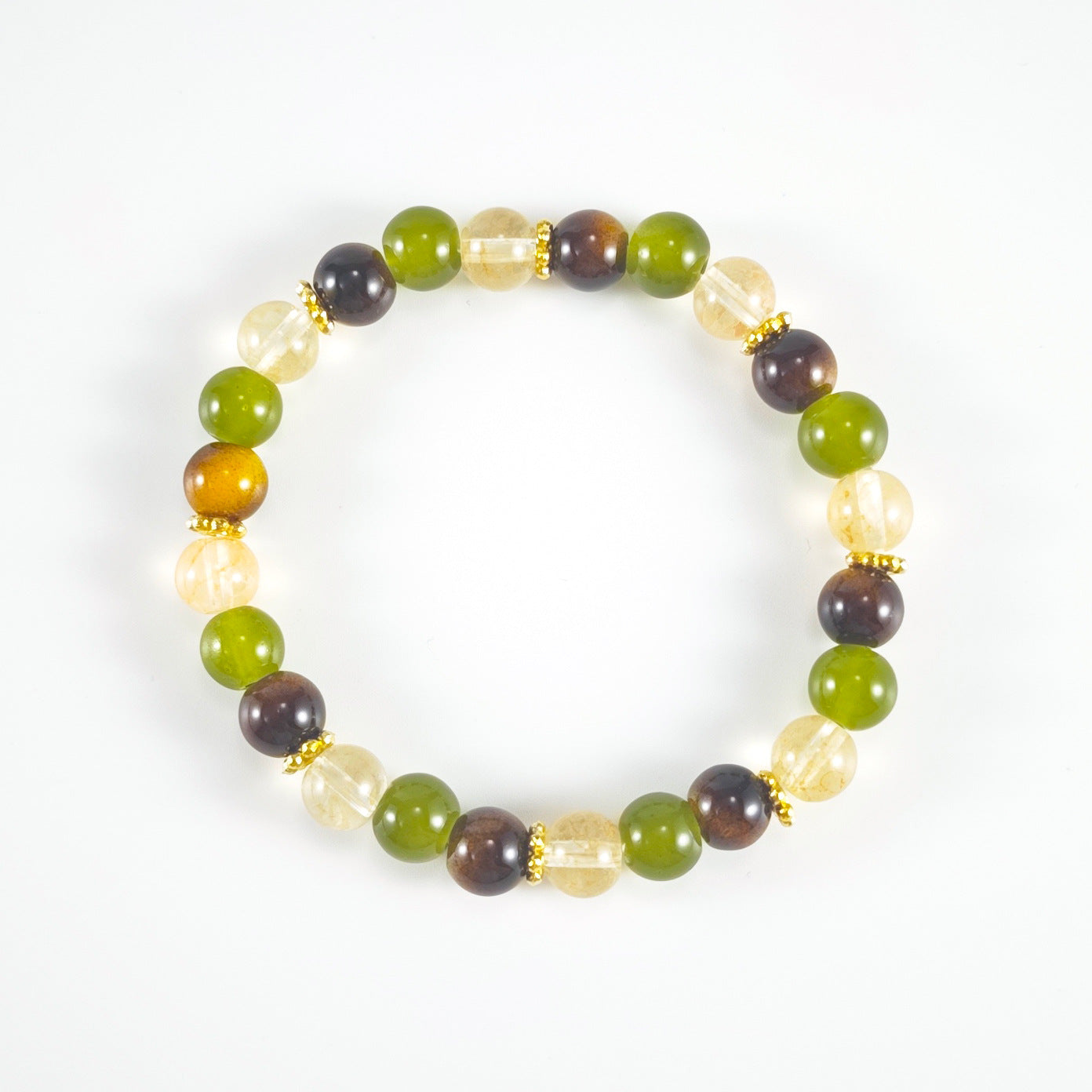 Wholesale Natural Stone Crystal Beaded Bracelet Geometric Design Unisex Fashion Jewelry Accessory