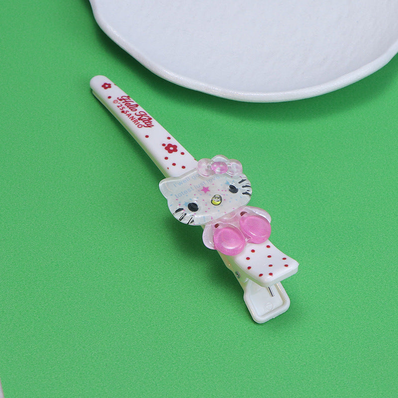 Wholesale Resin Clover Cat Hair Clip Cute Cartoon Duckbill Hair Clip Fashion Accessory Gift For Boutique Resale