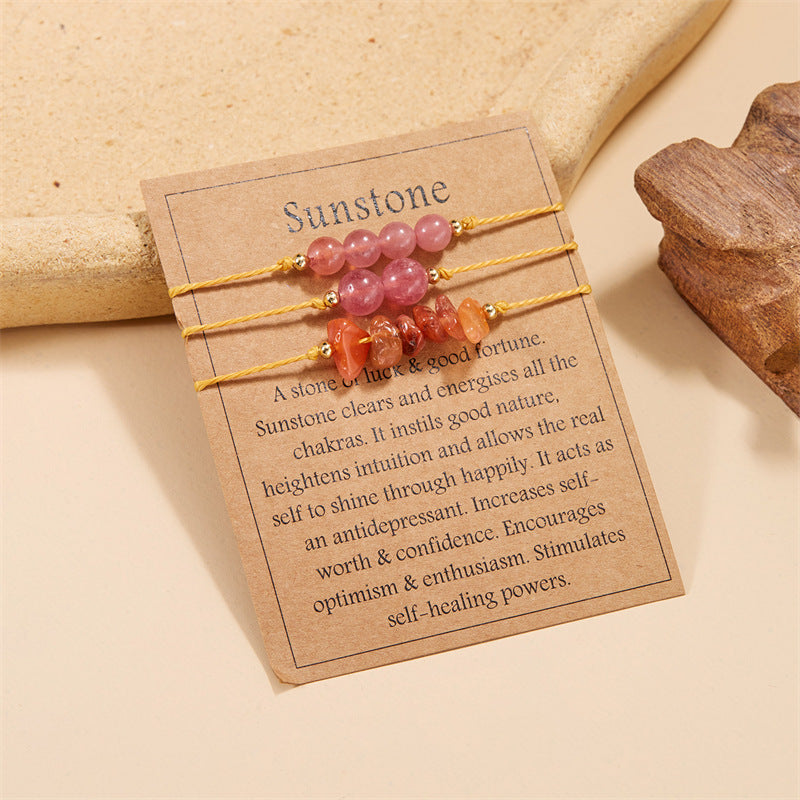 Wholesale stone  citrine amethyst gravel beaded bracelet