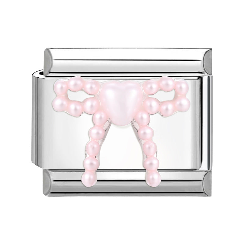 Wholesale Italian Charm Bracelet 9mm DIY Splicing Creative Pattern Stainless Steel Composable Bracelet