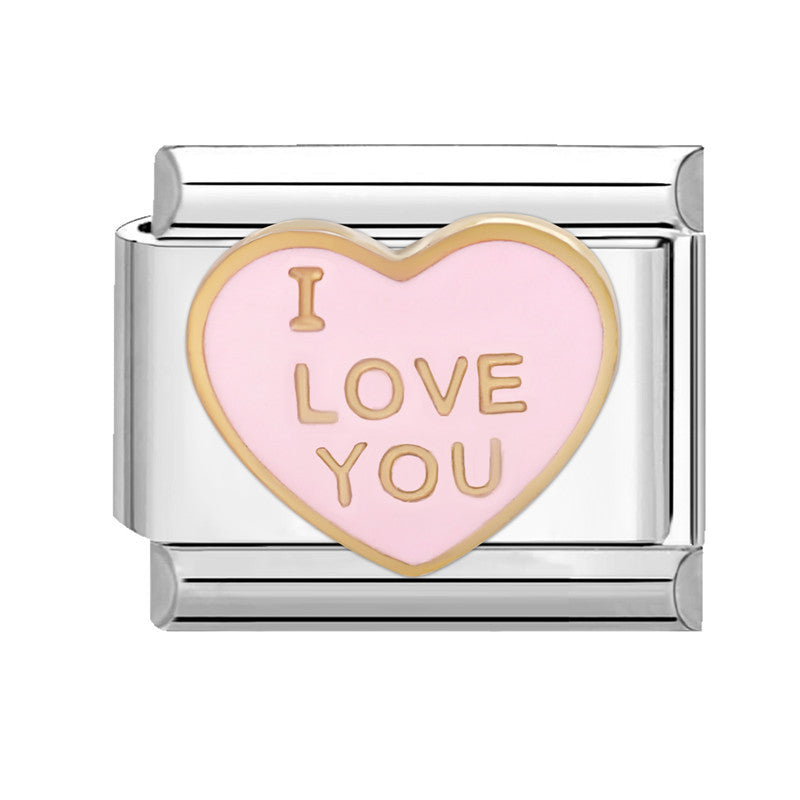 Wholesale Italian module handmade module creative DIY pink Charms