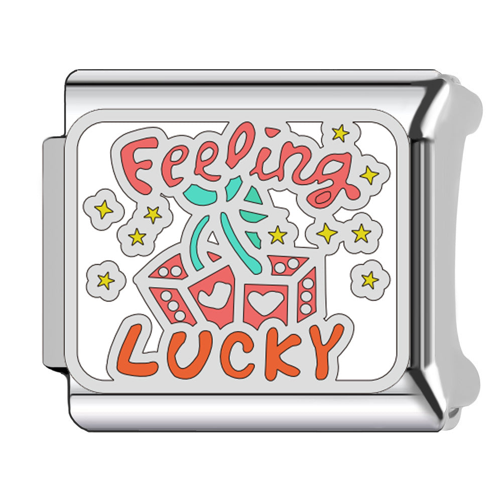 Wholesale    Italian Charm Bracelet 9mm DIY macaron-colored Creative Stainless Steel Composable Bracelet