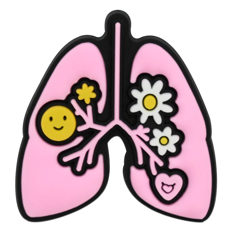 Wholesale Random 100pcs Nurses'  Day series  PVC Soft Rubber Shoe Buckle Decoration