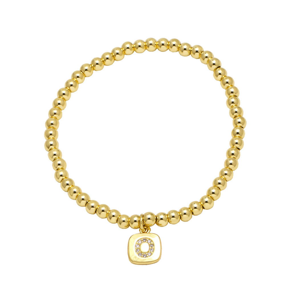 Wholesale Copper letter tag bracelet