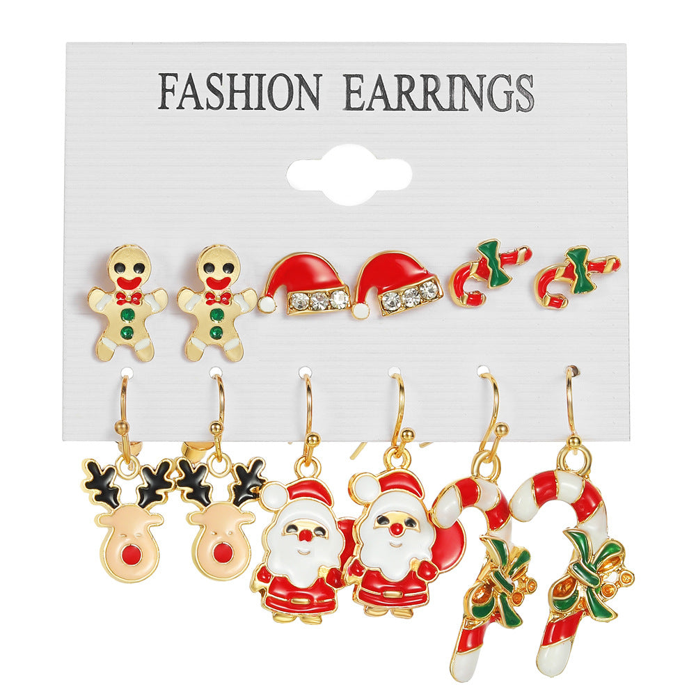 Wholesale Christmas Elk Earrings Set ACC-ES-Anduo001