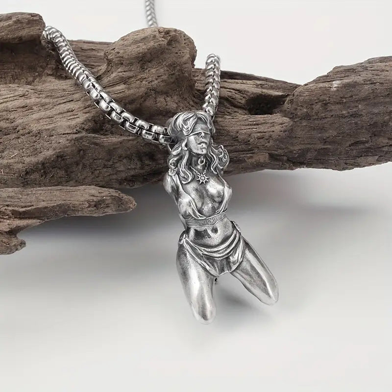 Wholesale  Beauty Mechanical Couple Necklace Fashion Exaggerated Old Alloy Pendant