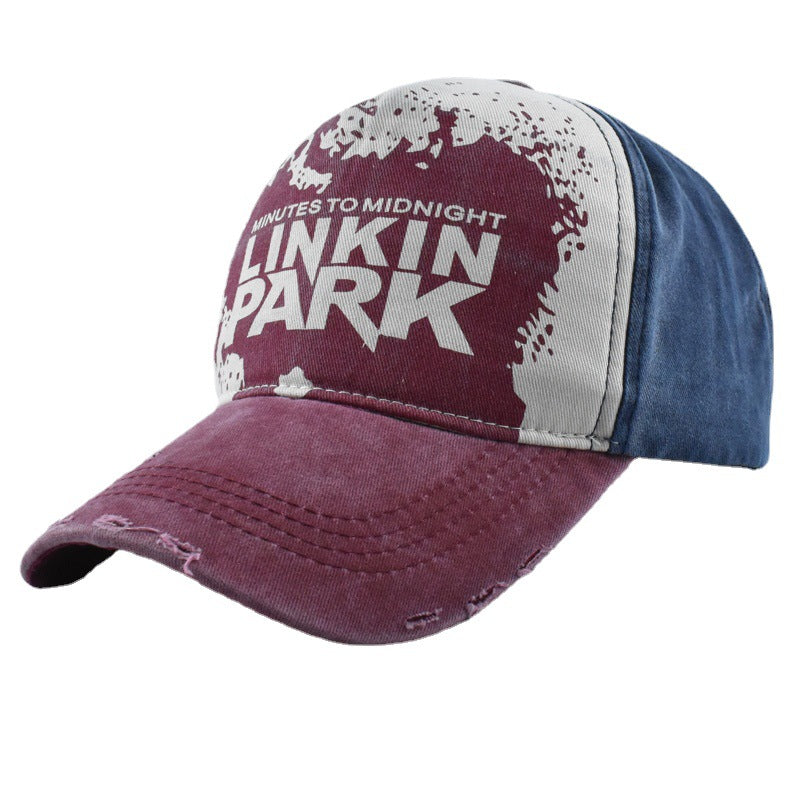 Wholesale Washed Cotton Distressed Hole Letter Printing Baseball Cap ACC-HT-XuP017