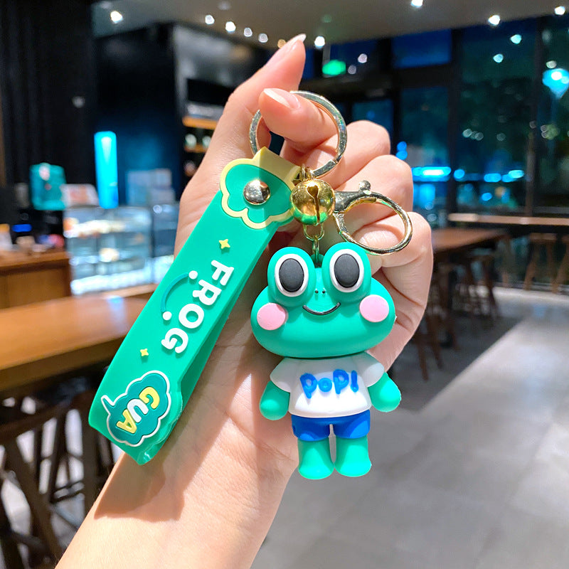 Wholesale Cartoon Frog PVC Soft Glue Keychain Creative Keychain ACC-KC-XinShu002