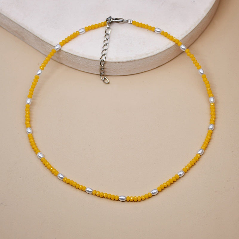 Wholesale multi-layer color crystal necklace