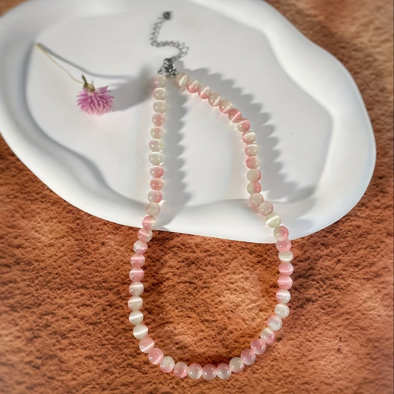 Wholesale Stylish Gold Heart Crystal Beaded Necklace Bohemian Women Fashion Jewelry