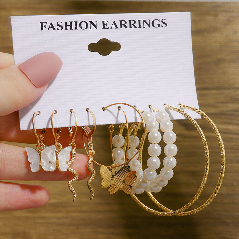 Wholesale Vintage Gold Geometric Women's Earring Set