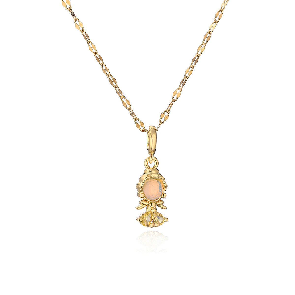 Wholesale Copper Plated True Gold Zircon Necklace ACC-NE-AG006