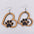 Wholesale Wooden Hollow Peach Heart Pendant Earrings