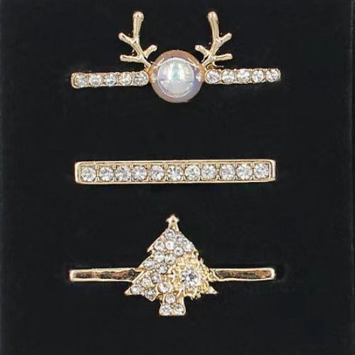 Wholesale Christmas Compact and Exquisite Deer-Themed Smartwatch Set Apple Watch Strap Decoration Ring in Stock