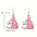 Wholesale Christmas Earrings Cute Wooden Christmas Tree Cat Earrings