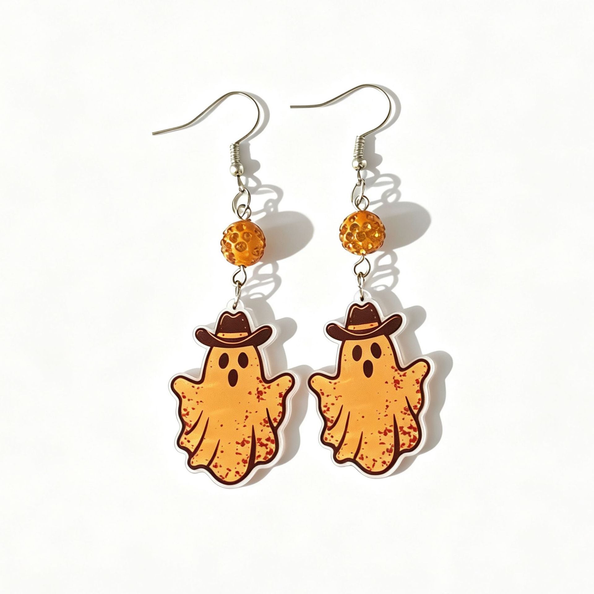Wholesale Acrylic Earrings Asymmetric Ghost Cute Cartoon for  Party Jewelry Accessory