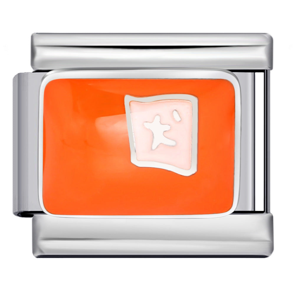 Großhandel 5pcs Italienisches Charmalme Armband 9mm DIY Spleißen süßes kreatives Edelstahl -komponierbares Armband