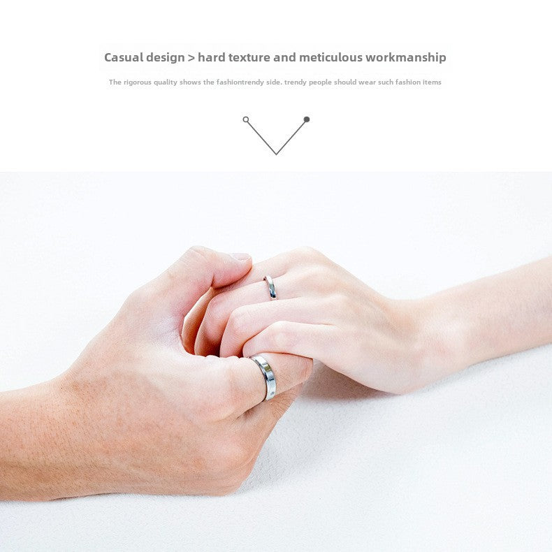 Wholesale  micro diamond ring titanium steel couple ring