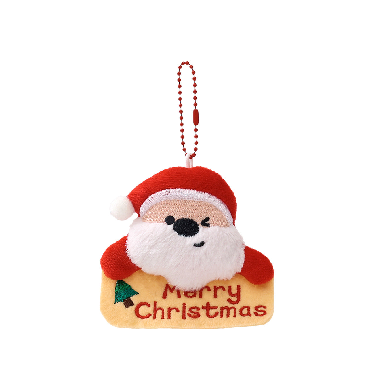 Wholesale Plush Christmas Tree Keychain Ornament Cartoon Festive Pendant For Backpack Bag Charm Holiday Gift Accessory