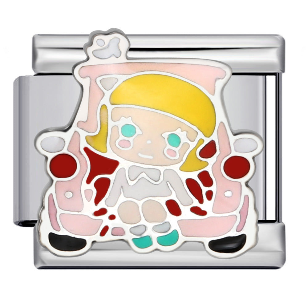 Wholesale 5pcs Italian Charm Bracelet 9mm DIY Splicing Cute Creative  Stainless Steel Composable Bracelet