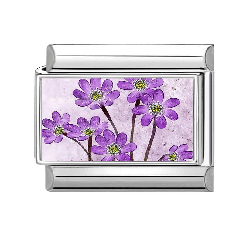 Wholesale Italian Charm Bracelet 9mm DIY Splicing Flower Stainless Steel Composable Bracelet