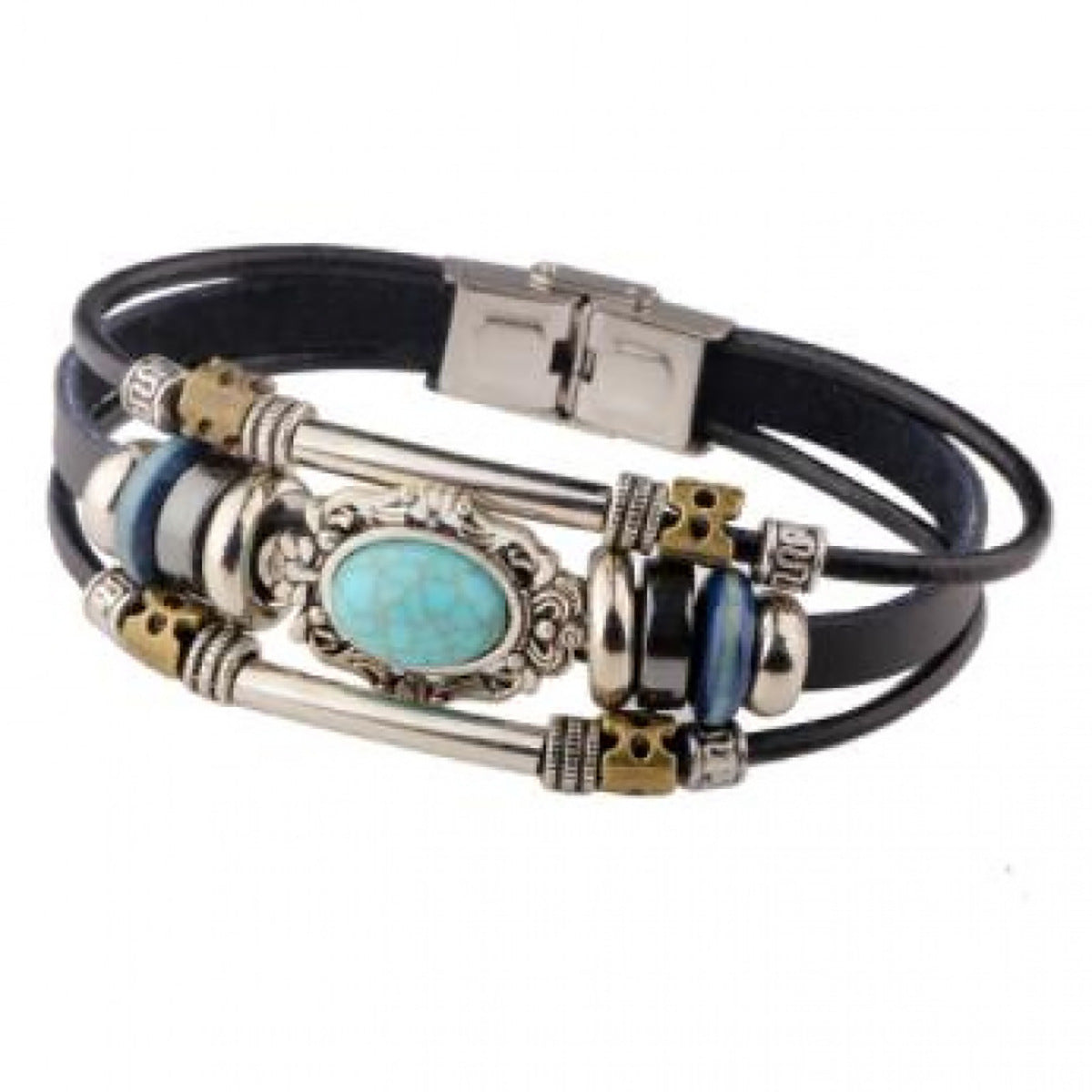 Wholesale Vintage Turquoise Leather Bracelet  ACC-BT-Nanh001